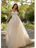 Delicate Lace Tulle Floral Fairytale Wedding Dress Delicate Lace Tulle Floral Fairytale Wedding Dress